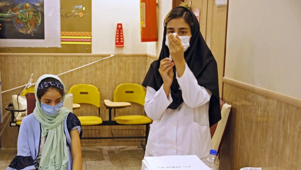 Iran says it has has vaccinated some 80 percent of its population above age 18 with two vaccine shots. (File/AFP)