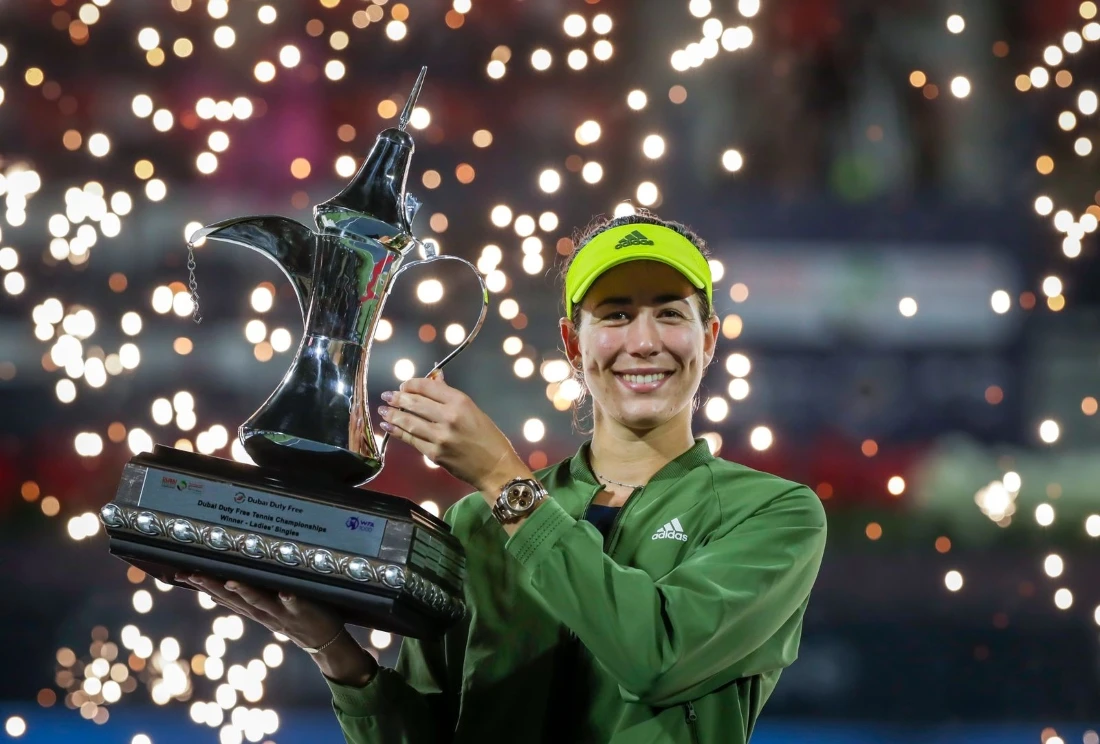 Garbine Muguruza is ready to defend the title she won at the 2021 Dubai Duty Free Tennis Championships. (DDFTC)