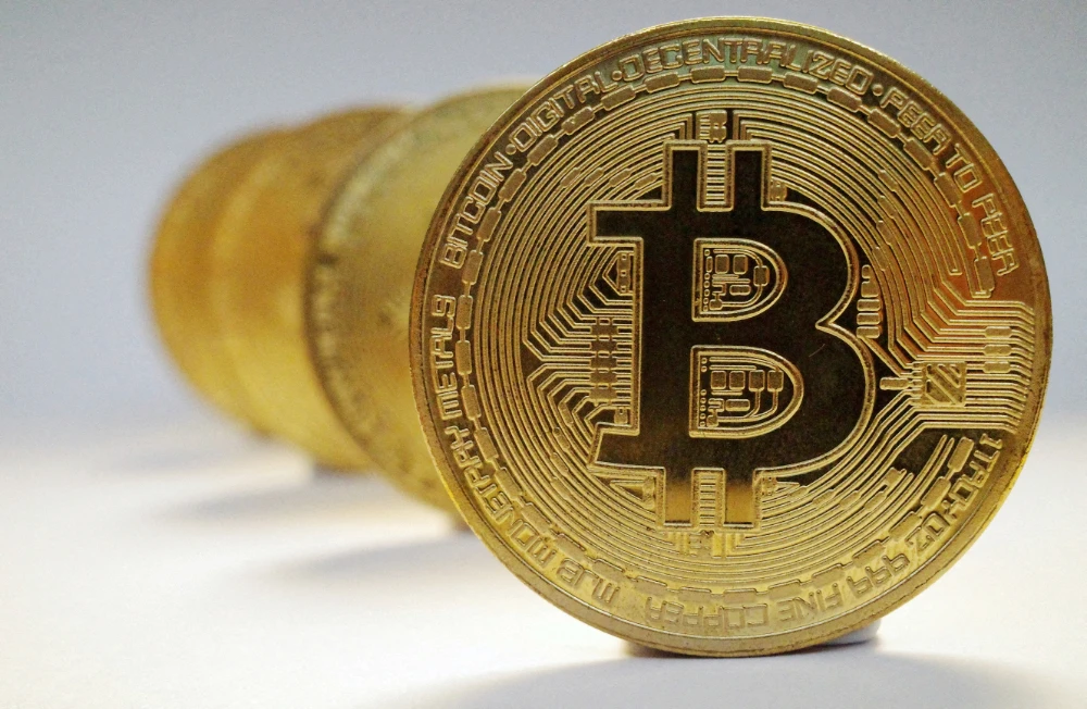 A representation of the virtual cryptocurrency Bitcoin is seen in this picture illustration taken October 19, 2021. (REUTERS)