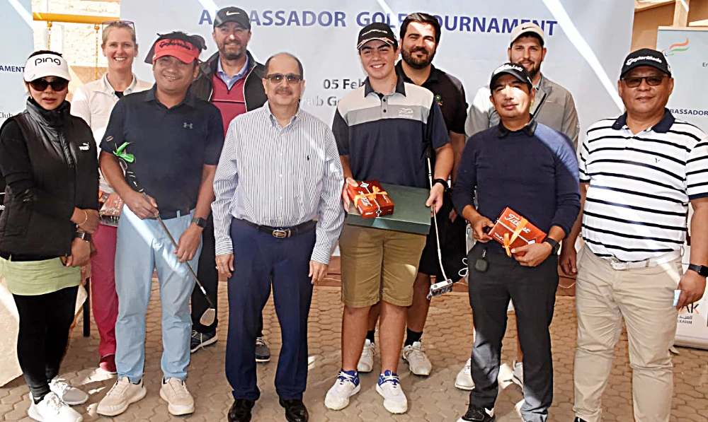 More than 65 players, including ambassadors, members of the diplomatic corps and professionals from various nationalities, participated in the tournament.