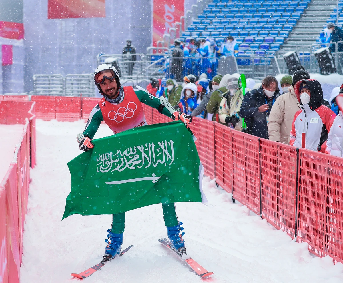 Alpine skier Fayik Abdi became the first ever Saudi to participate at the Winter Olympics. (Saudi Olympic Committee)