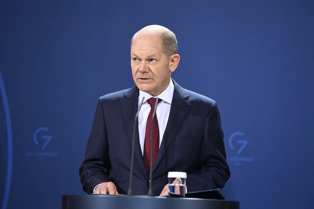Olaf Scholz’s visit follows French President Emmanuel Macron’s trip to the two capitals in a bid to quiet the drumbeats of war. (FILE/AFP)