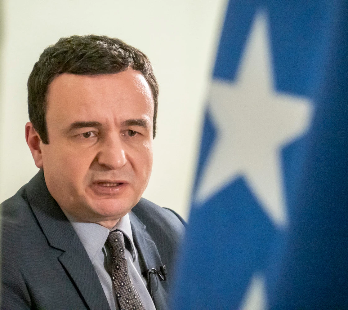 Prime Minister Albin Kurti, seen here in his Pristina office, says Kosovo’s youthful Muslim population makes it a natural ally of countries in the Gulf, most notably Saudi Arabia. (AN Photo/Ziad Alarfaj)