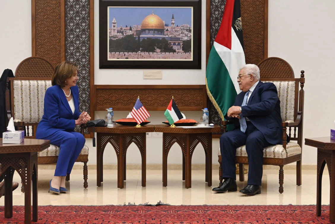Abbas, US speaker Pelosi hold rare West Bank meeting