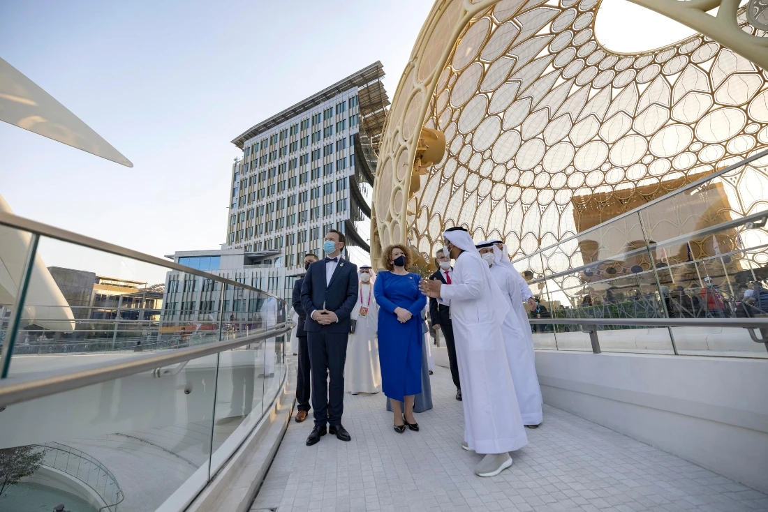 Rozeta Hajdari, industry and trade minister, thanks host expo UAE for treating Kosovo “equally with other 191 states in the world” (Expo 2020 Dubai)