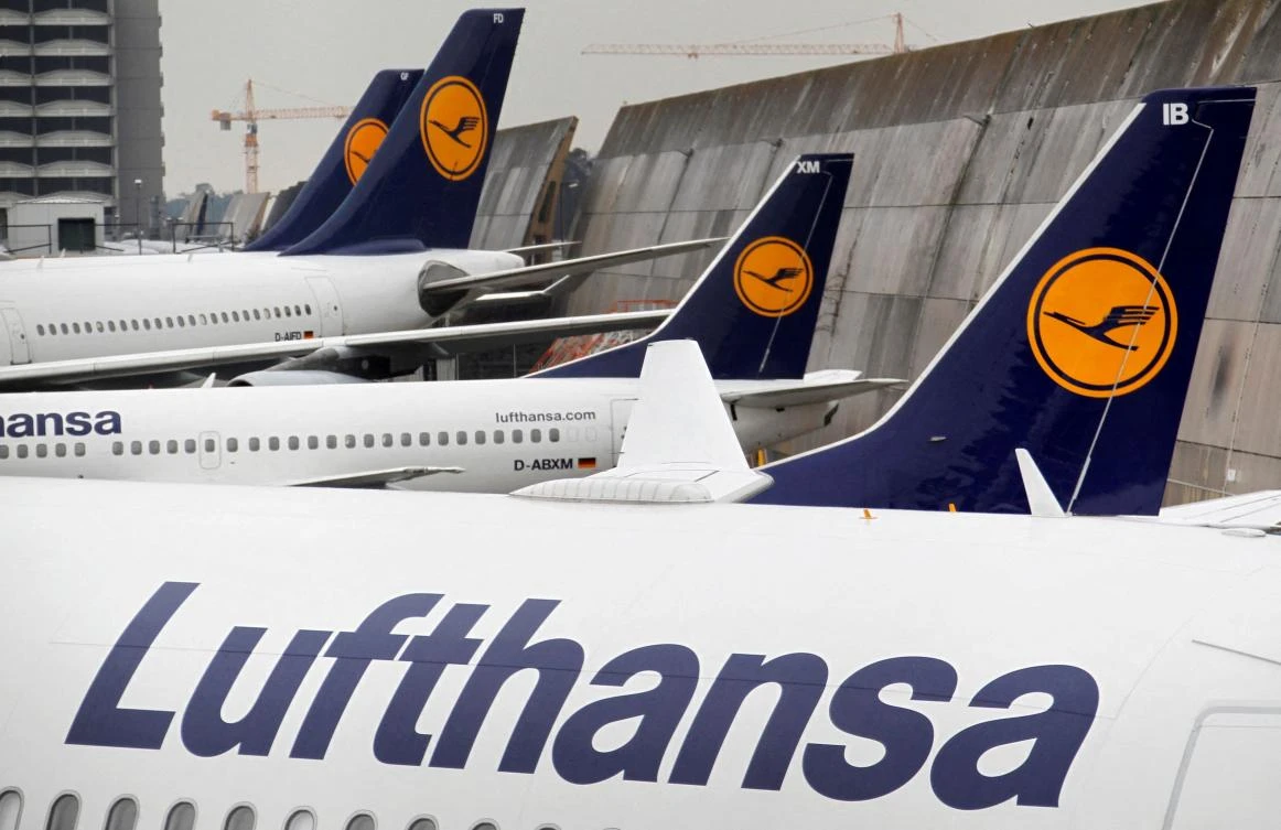 Germany’s Lufthansa group is suspending flights to and from the Ukrainian cities of Kyiv and Odessa. (Reuters)