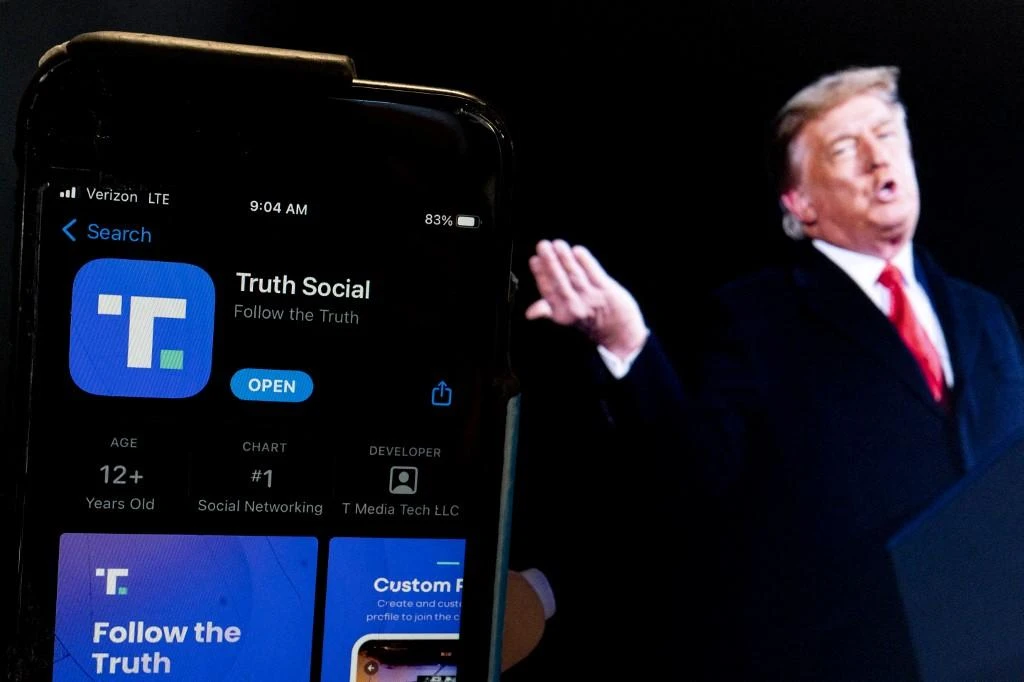 Trump’s Truth Social tops downloads on Apple App Store; many waitlisted