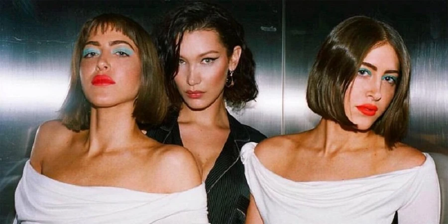 Bella Hadid with Simi and Haze Khadra. Instagram