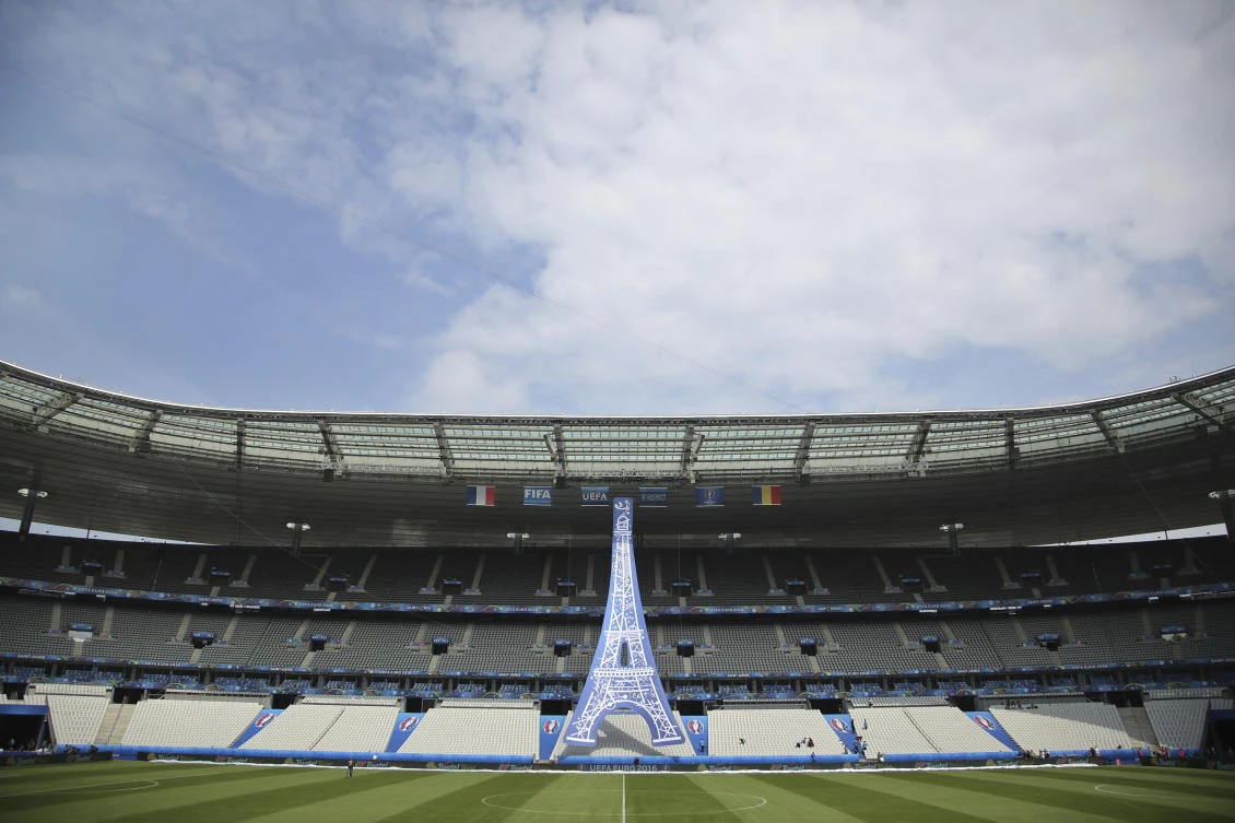 Stade de France stadium, in Saint-Denis, north of Paris where the men’s final will be held on May 28 after the decision by UEFA’s executive committee. (AP)