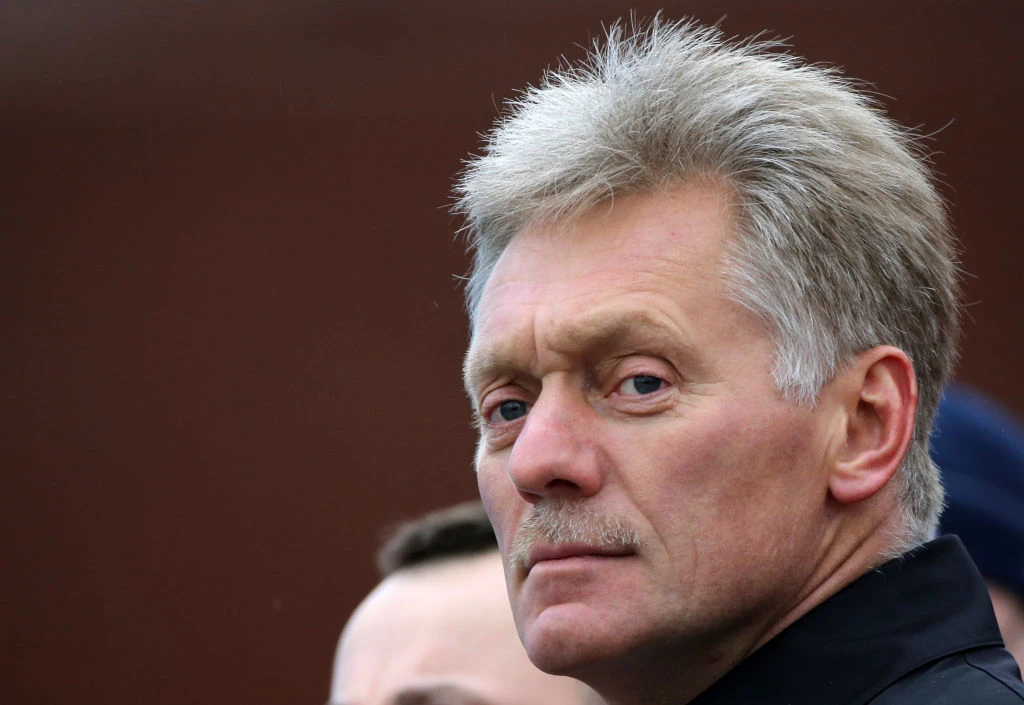 Kremlin spokesman Dmitry Peskov, pictured in May 2021 (Getty)