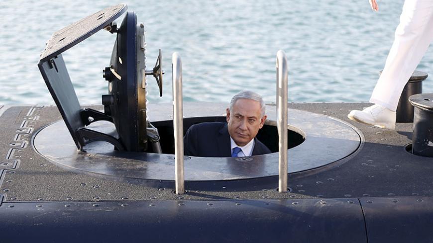 Israeli PM Benjamin Netanyahu tours the INS Rahav, submarine, after it arrived in Haifa port, Israel, Jan. 12, 2016. (Reuters)