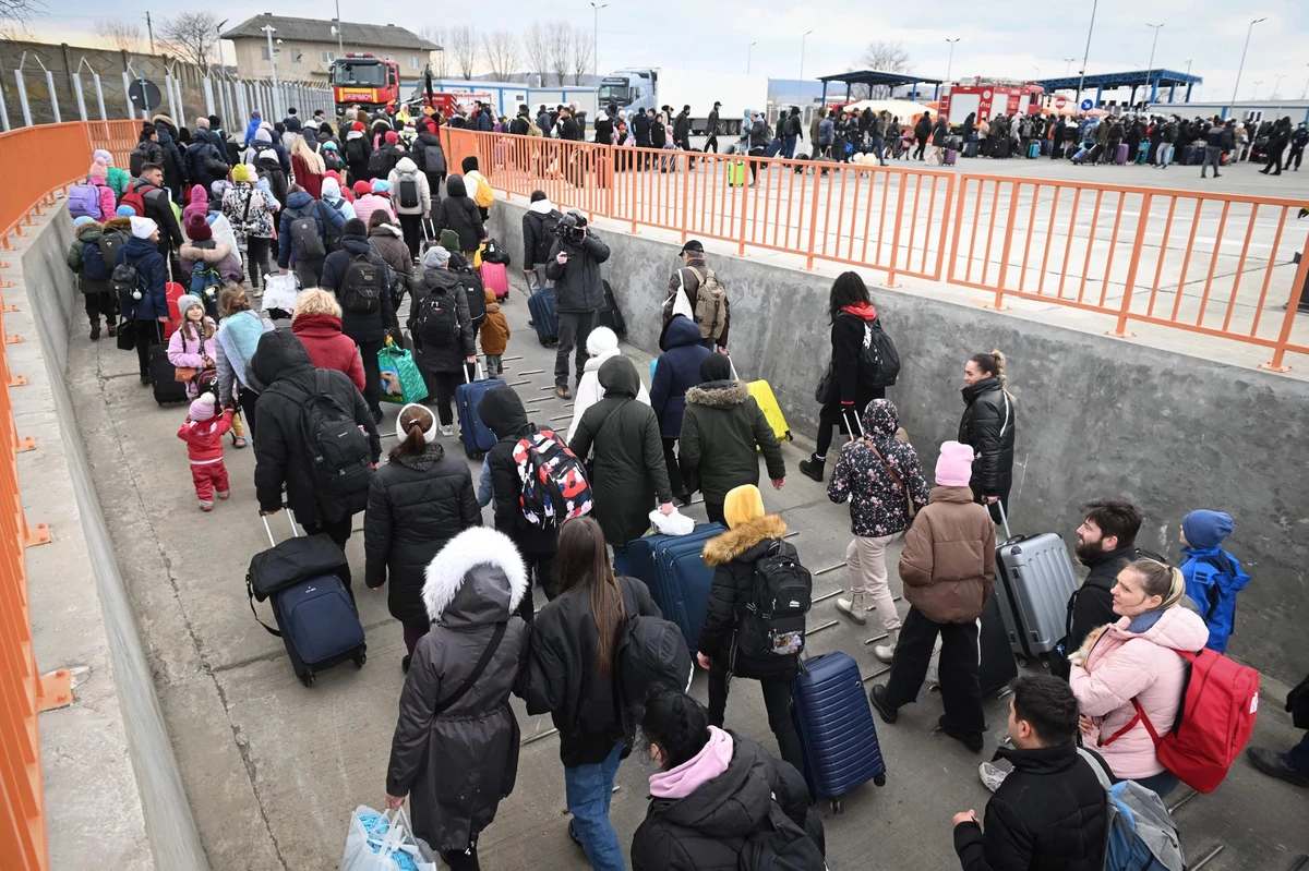 At least 600,000 people have fled Ukraine since the start of the conflict. (AFP)