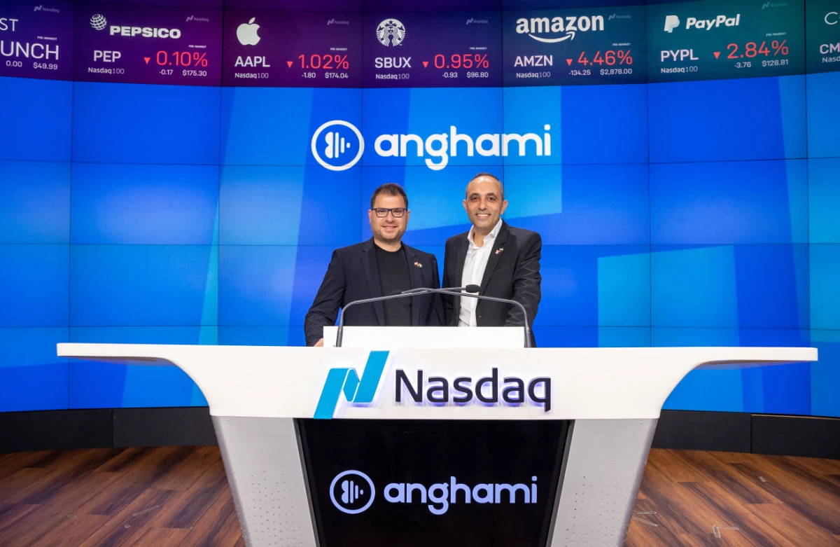 Elie Habib with Anghami co-founder Eddy Maroun. (Supplied photo)