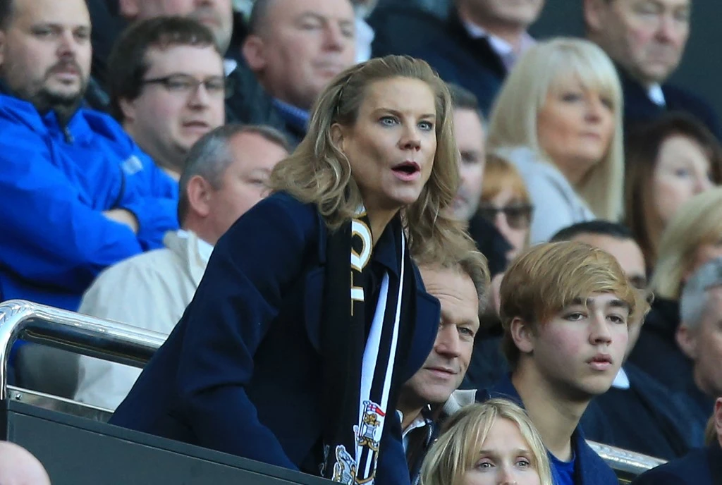 Newcastle United director Amanda Staveley in the stands during the English Premier League football match between Newcastle United and Chelsea at St James' Park in Newcastle-upon-Tyne, north east England on October 30, 2021. (File/AFP)