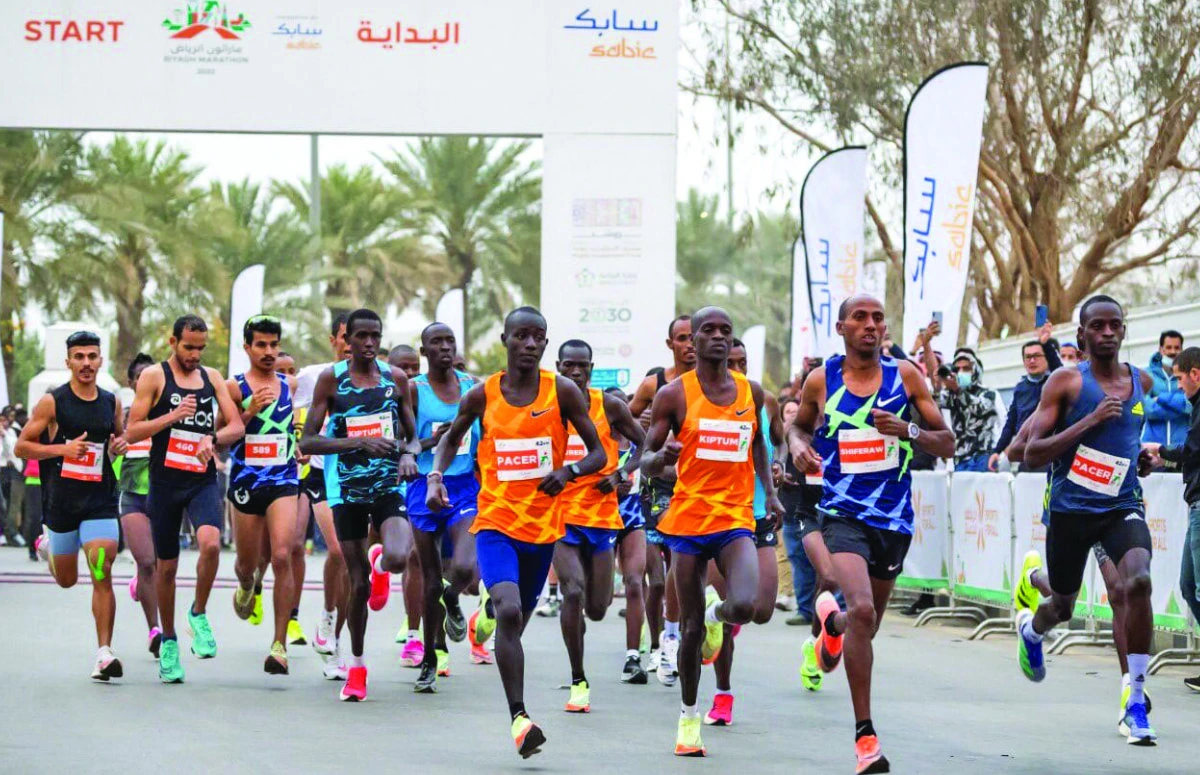 Saudi Arabia’s first international marathon brought more than 10,000 runners onto the streets of Riyadh on March 5, 2022. (AN Photo by Zaid Khashogji)