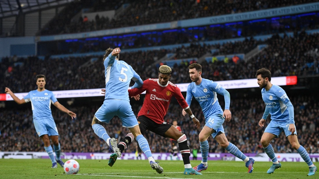 While City, who retained their six-point advantage over Liverpool, offered perfection, United were pitiful as they demonstrated once more how far they have fallen from their previous status as kings of English football. (AFP)