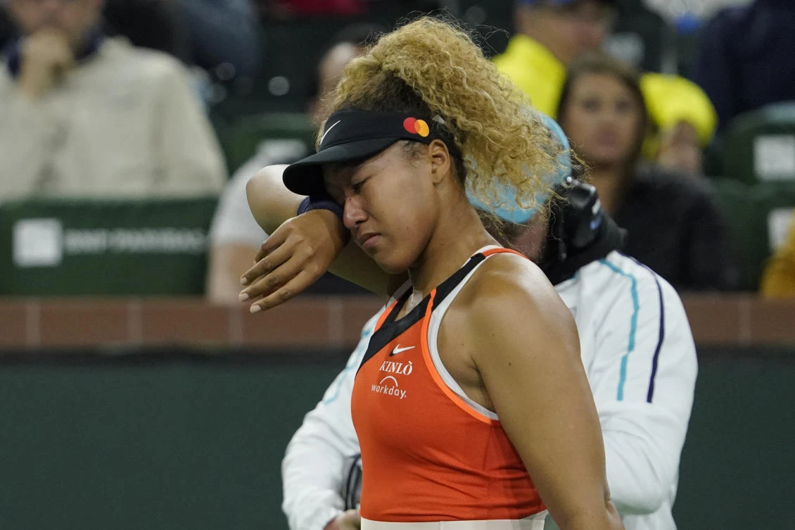 Four-time Grand Slam champion Naomi Osaka lost 6-0, 6-4 to Veronika Kudermetova in the Indian Wells WTA hardcourt tournament. (AP)