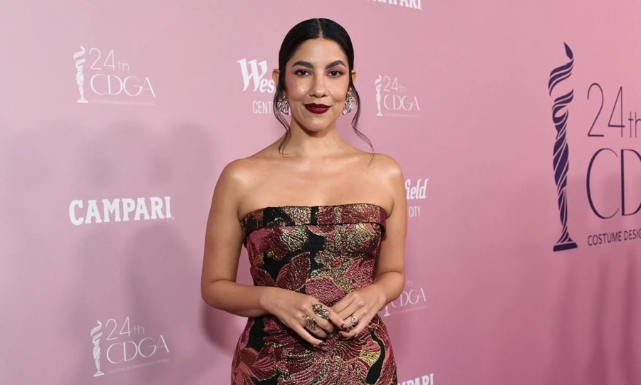 Stephanie Beatriz dons Reem Acra dress at CDGA Awards 2022