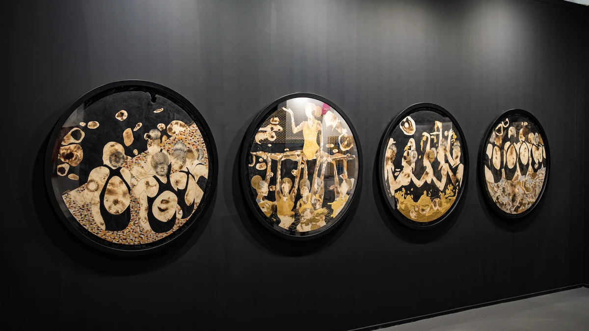 Gallery 1957 participated in Art Dubai with a solo booth of works by Nigerian Modupeola Fadugba. Supplied