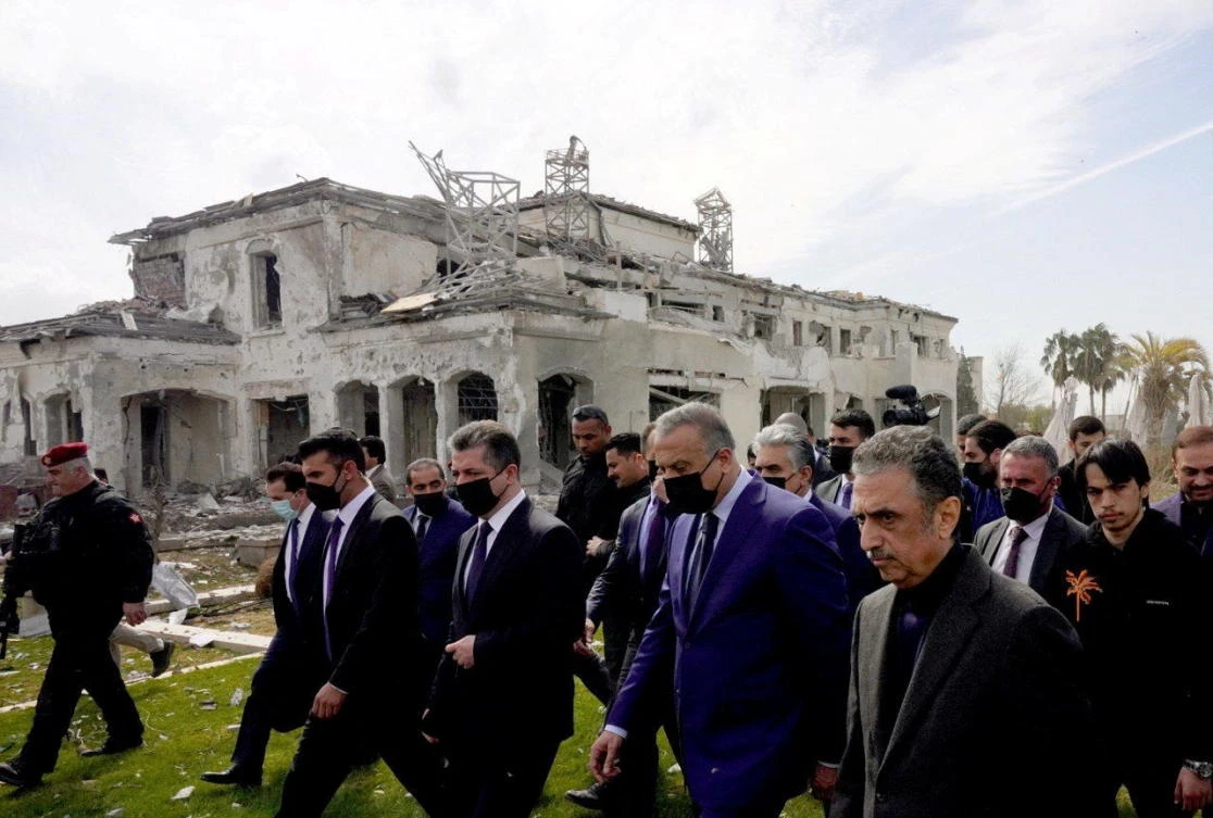 Iraqi PM inspects site of Iranian missile attack in north