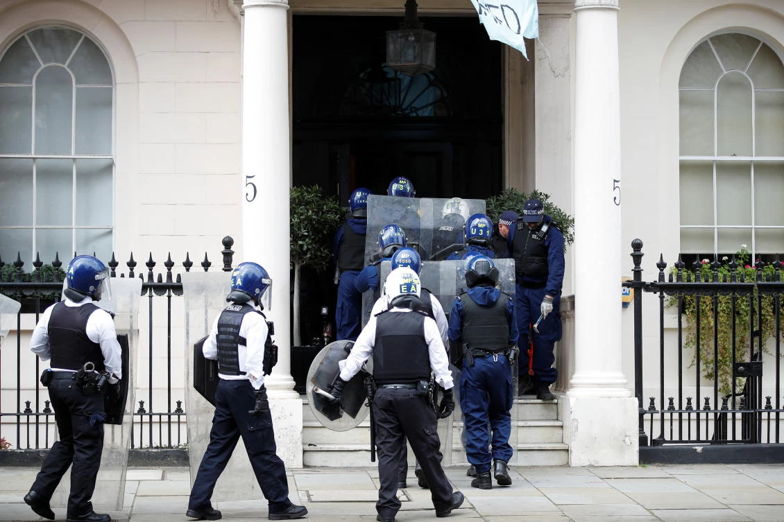 Police seek to oust squatters from Russian oligarch’s London mansion