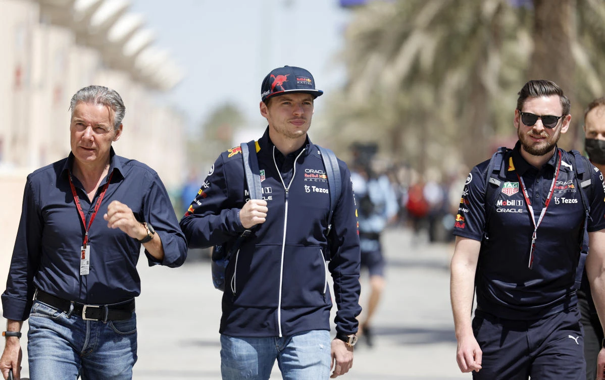Red Bull’s Max Verstappen before his F1 practice session at the Bahrain Grand Prix, Bahrain International Circuit, on Friday. (Reuters)