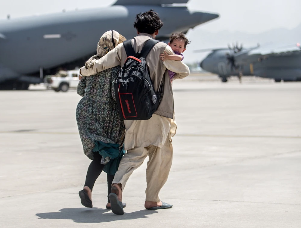 Western troops worked frantically at Kabul airport in August last year to evacuate people from Afghanistan before an evacuation deadline. (Reuters/File Photo)