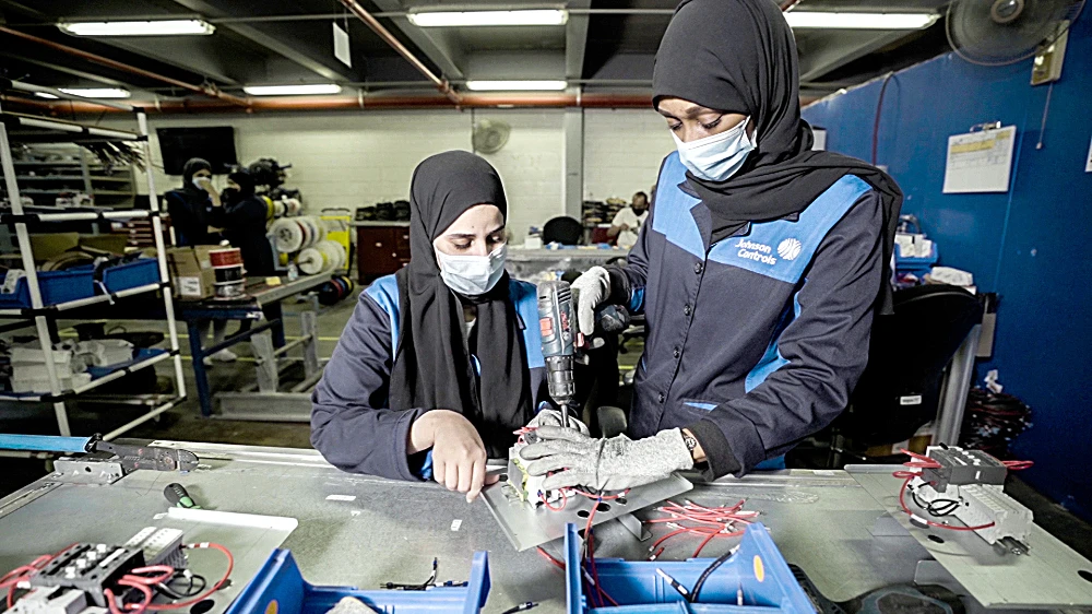 Al-Salem Johnson Controls is training Saudi women in various production lines, enabling them to be directly involved in the manufacturing of YORK units. (Supplied)