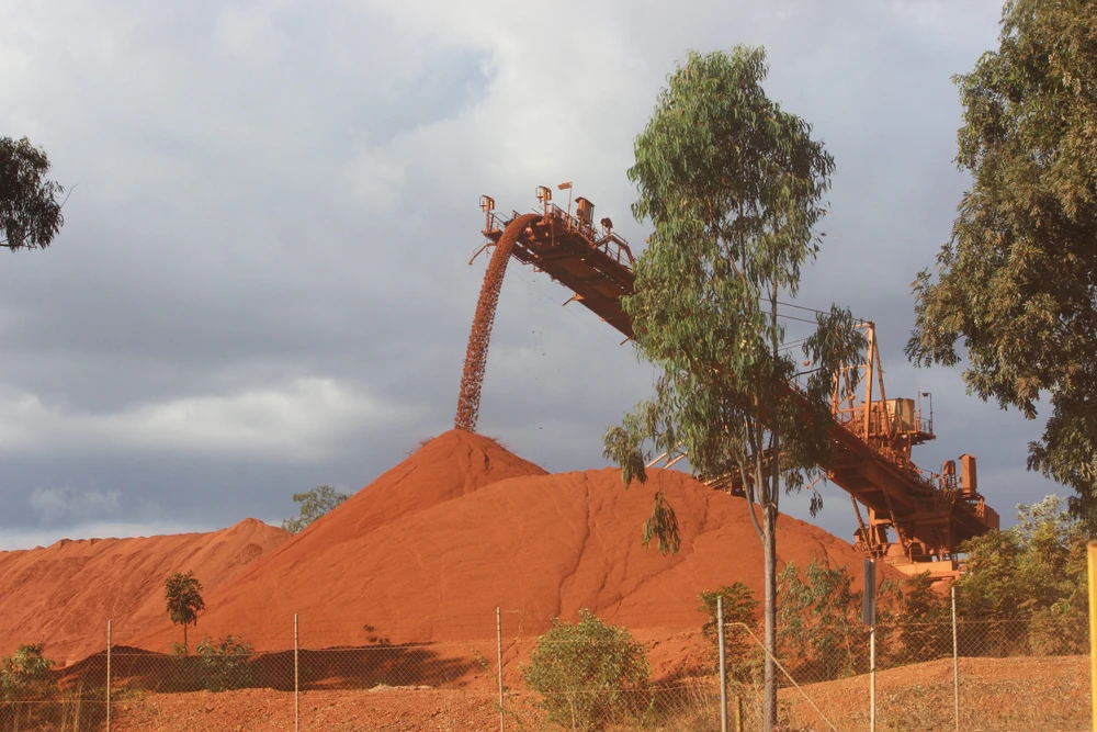 Bauxite mining at Weipa western Cape York Peninsula Queensland Australia. Shutterstock