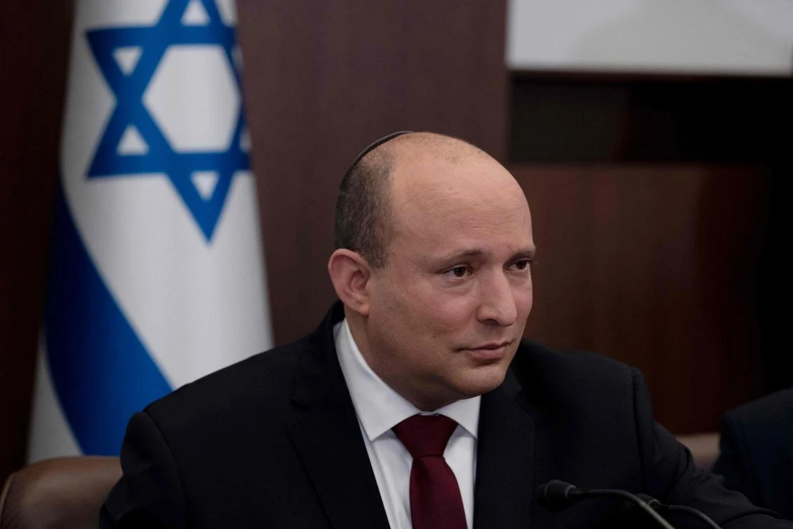 Israel’s Prime Minister Naftali Bennett’s office said that the trip would take place on April 2. (AFP)
