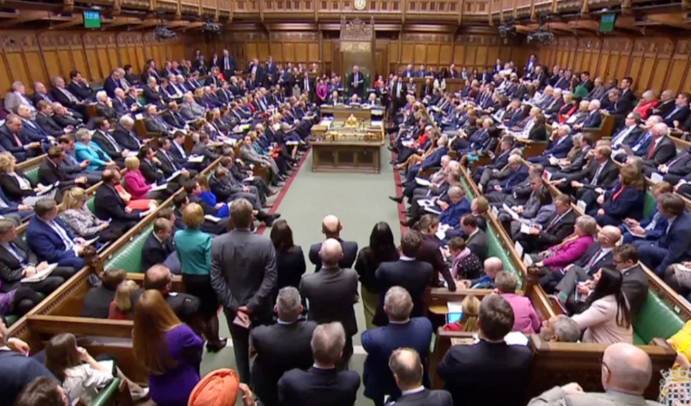 A general view of the chamber during the weekly Prime Minister's Questions session in the House of Commons in London. (AFP file photo)