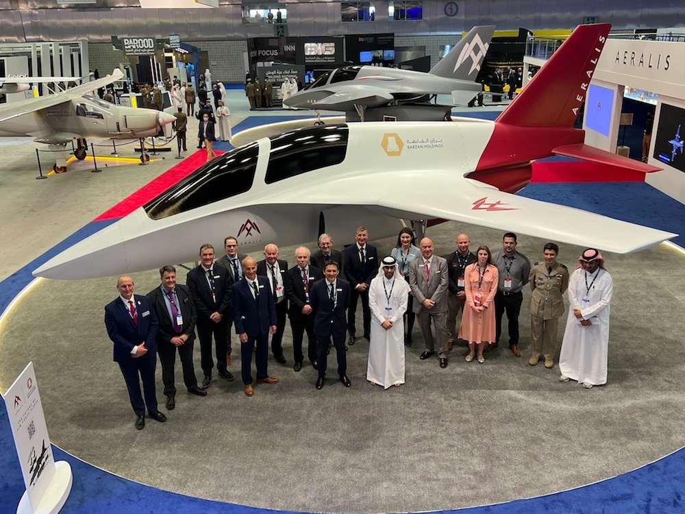The model aircraft are life-size replicas of two variants of the Aeralis modular jet, each measuring 11.3 meters in length and with a wingspan of 10 meters. (Supplied)
