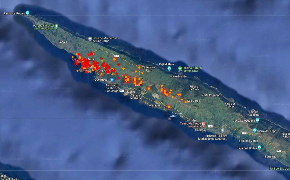 More than 1,000 small earthquakes hit Portuguese volcanic island