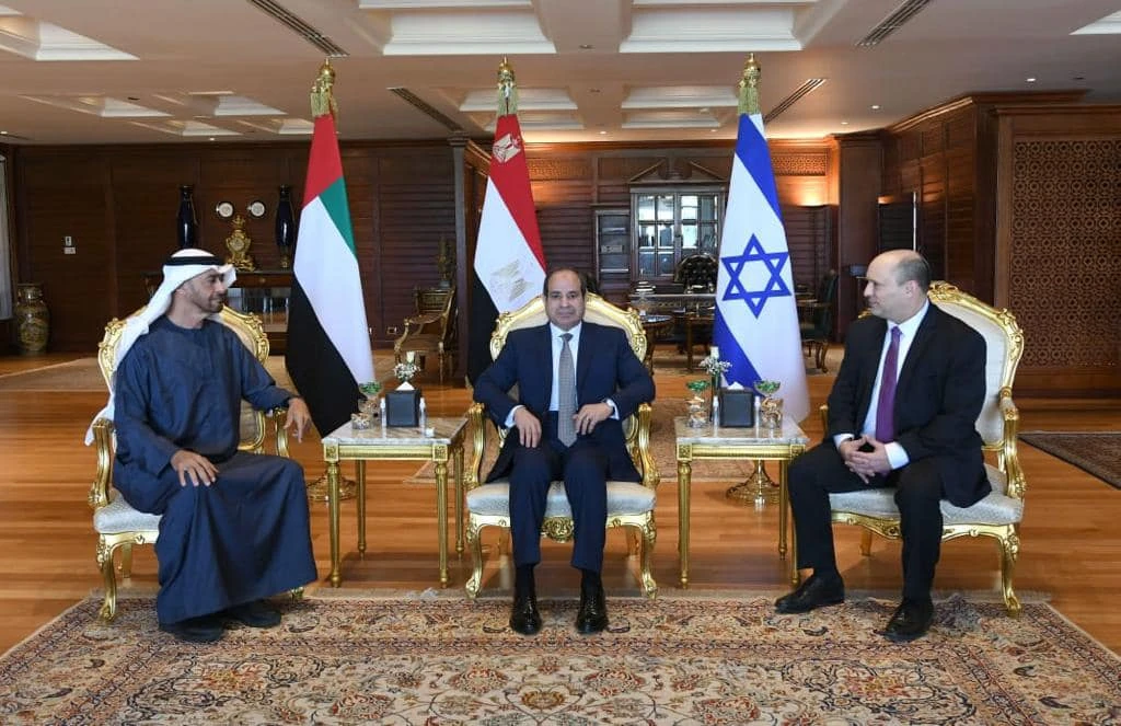 Egypt's Sisi hosts UAE, Israeli leaders at Red Sea resort. (Courtesy: Egyptian presidency)