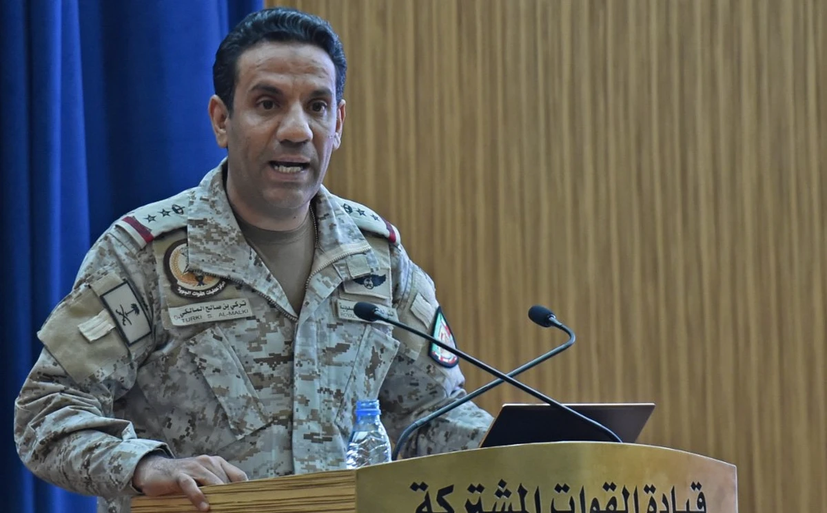 Spokesman for the Coalition to Restore Legitimacy in Yemen Brig. Gen. Turki Al-Maliki. (File/AFP)