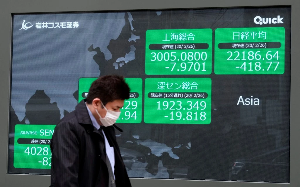 Asian shares fell on Thursday as the sell-off in US Treasuries paused and oil prices rose. (File/AFP)