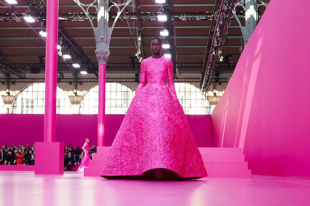 Valentino, in particular, went all in on one of the season’s biggest trends — neon pink — devoting almost its entire collection to it. (Supplied)