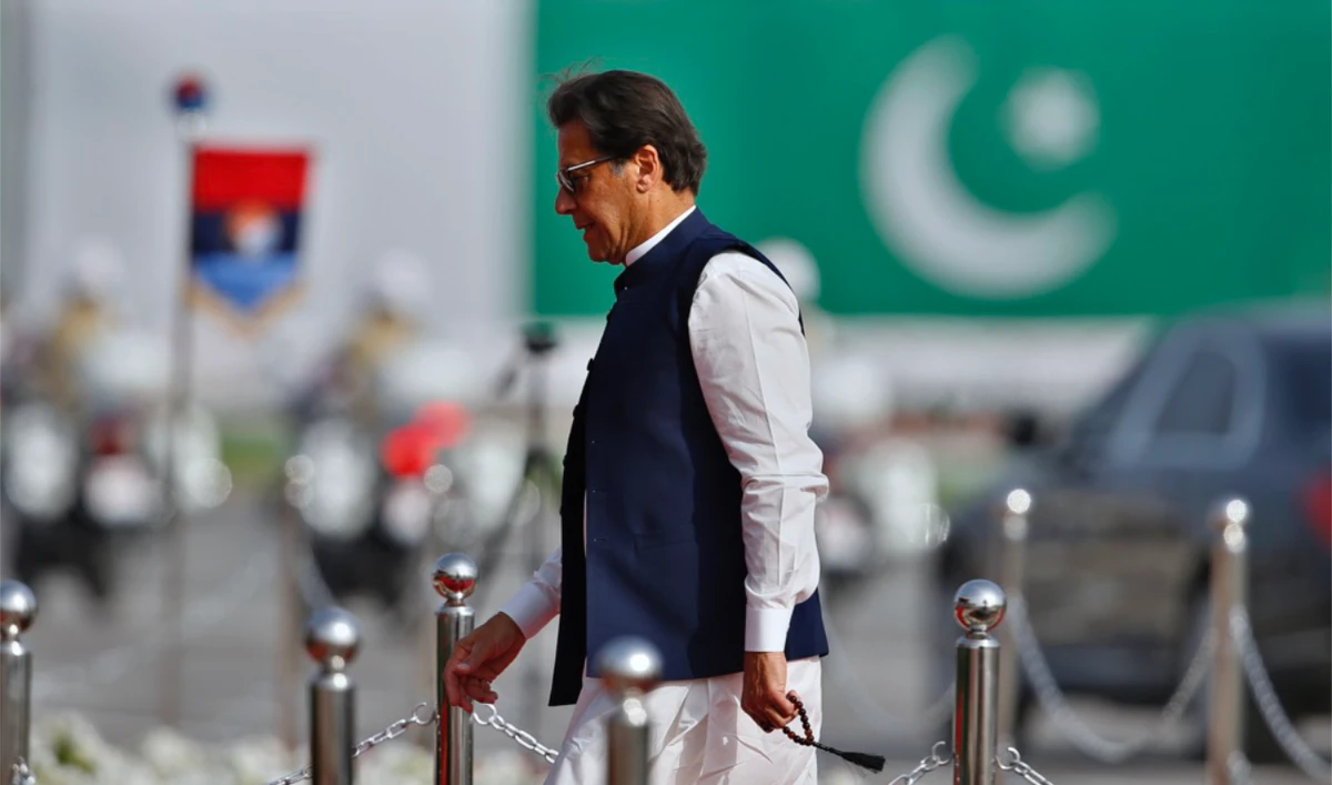 Khan last week announced he would hold a “1-million” strong rally ahead of the parliamentary no-confidence vote. (AP)