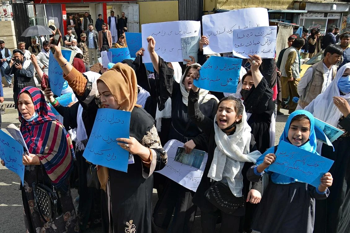 The Taliban had promised a softer version of the harsh Islamist rule that characterized their first stint in power from 1996 to 2001, but many restrictions have still been imposed on women. (AFP)