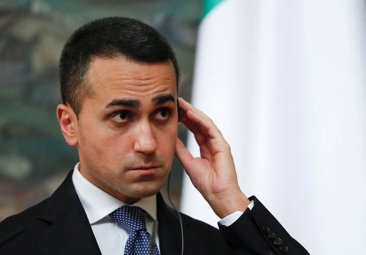 Italian Foreign Minister Luigi Di Maio attends a news conference in Moscow, Feb. 17, 2022. (Reuters)
