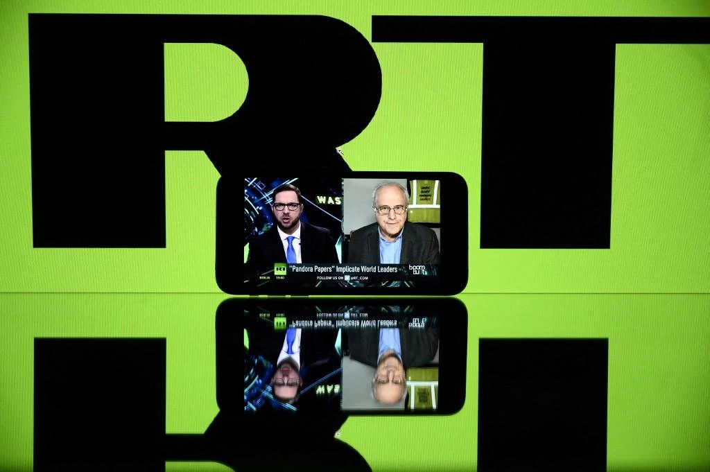 Britain’s sanctions hit TV-Novosti, which owns the global television channel RT – formerly Russia Today. (AFP)