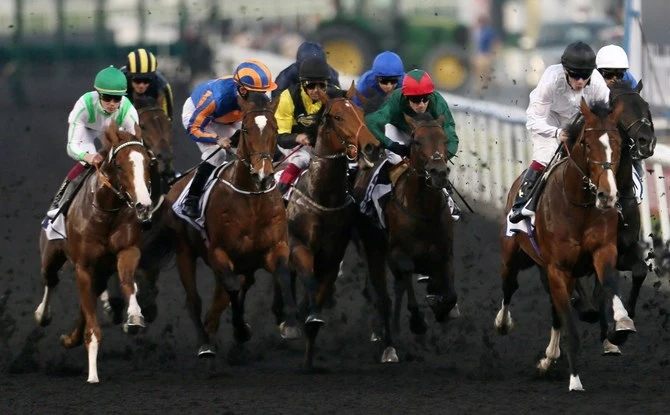 A view of a race during the Dubai World Cup race. (File/AFP)