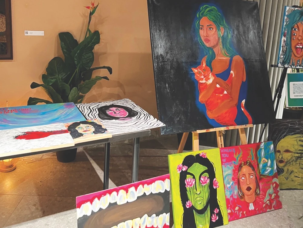 The event hosted a gallery for artists to display and sell their art from canvases and stickers to magazines and kids’ books. (SPA)