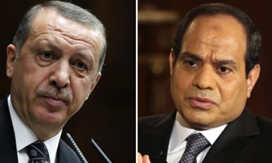 Turkey’s President Recep Tayyip Erdogan and Egypt’s President Abdel Fattah El-Sisi. (Reuters)