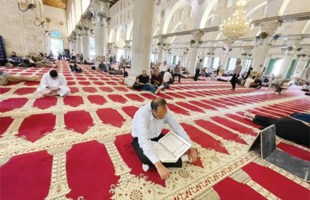 The Islamic Awqaf Department in East Jerusalem has completed preparations for Ramadan at Al-Aqsa Mosque, including arrangements for worshippers, planning of religious sessions and free meals. (Supplied)