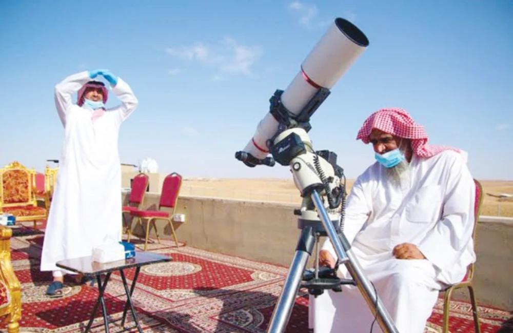 Throughout history, the sighting of the Ramadan crescent moon was achieved via the naked eye. Today, it could be achieved using telescopes, binoculars. (Supplied)