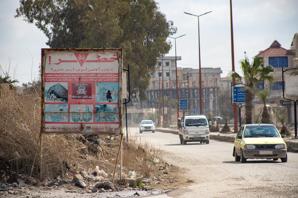 After the defeat of Daesh, the SDF and its international allies were left with the daunting task of clearing landmines and other unexploded ordnance from the battlefield so that families could return to their land. (Ali Ali)