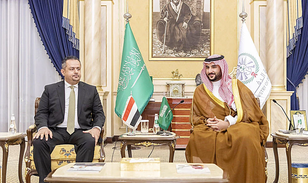 Saudi deputy defense minister receives Yemeni PM