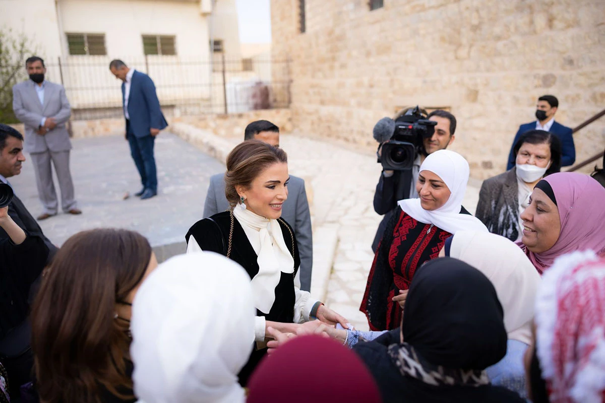 Queen Rania commended the women for their roles in education, social welfare, culture, volunteering, and humanitarian efforts. (Petra)