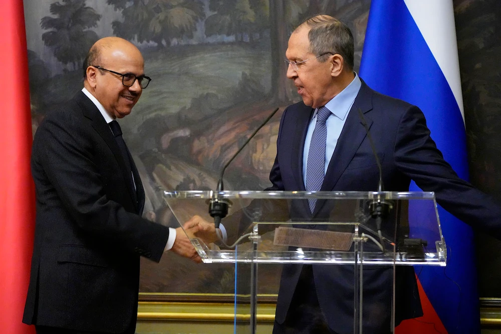 Bahrain FM holds talks with Russia’s Lavrov on Ukraine, Iran nuclear talks